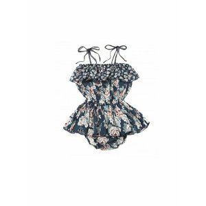 Tocoto Vintage Baby Romper in Flower Print 6 Month